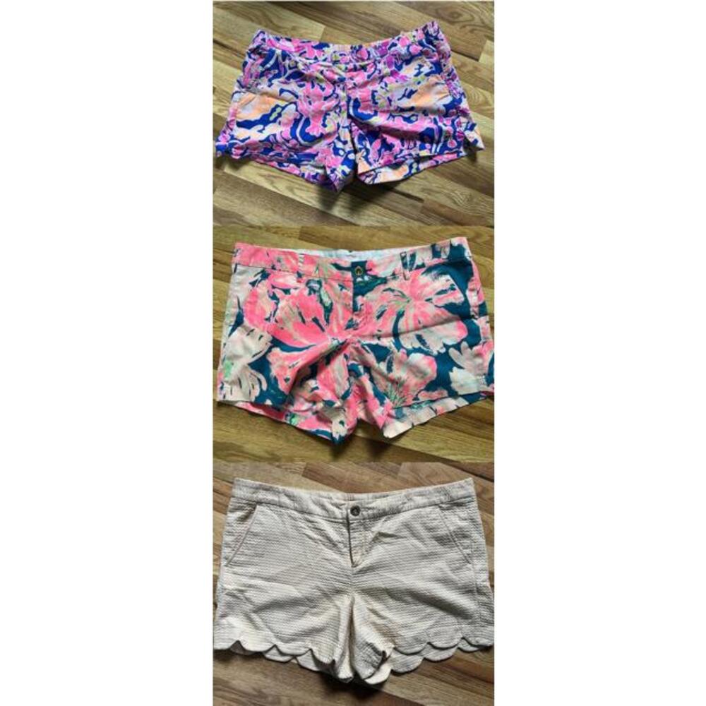 Lot Of 3 Lilly Pulitzer Women's Multicolor Shorts Size 16 XL